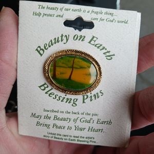 " Beauty on Earth " Blessings Pins - Inspirational Pin by Cathedral Art